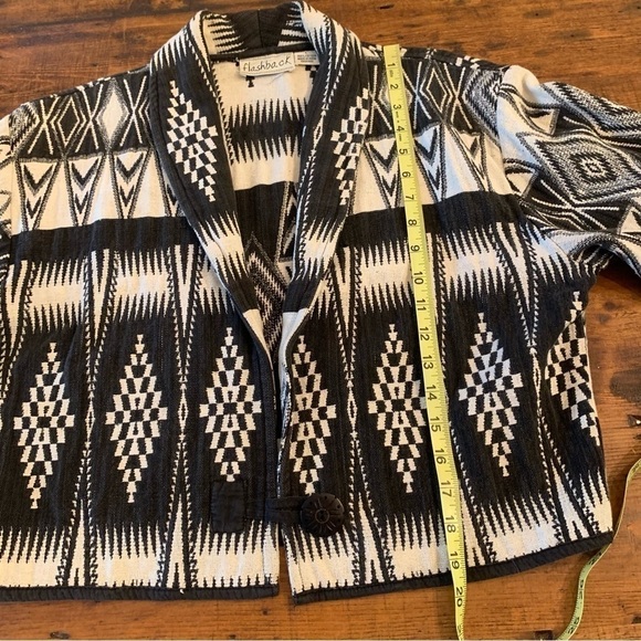 Geometric Black and White Women's Jacket - Picture 6 of 10